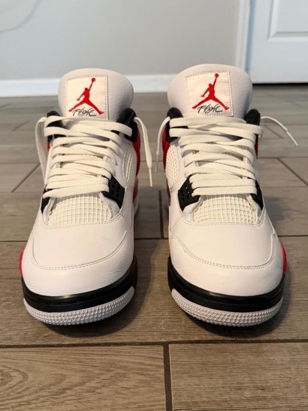 Jordan Kids White, Red & Black Retro Basketball Sneakers